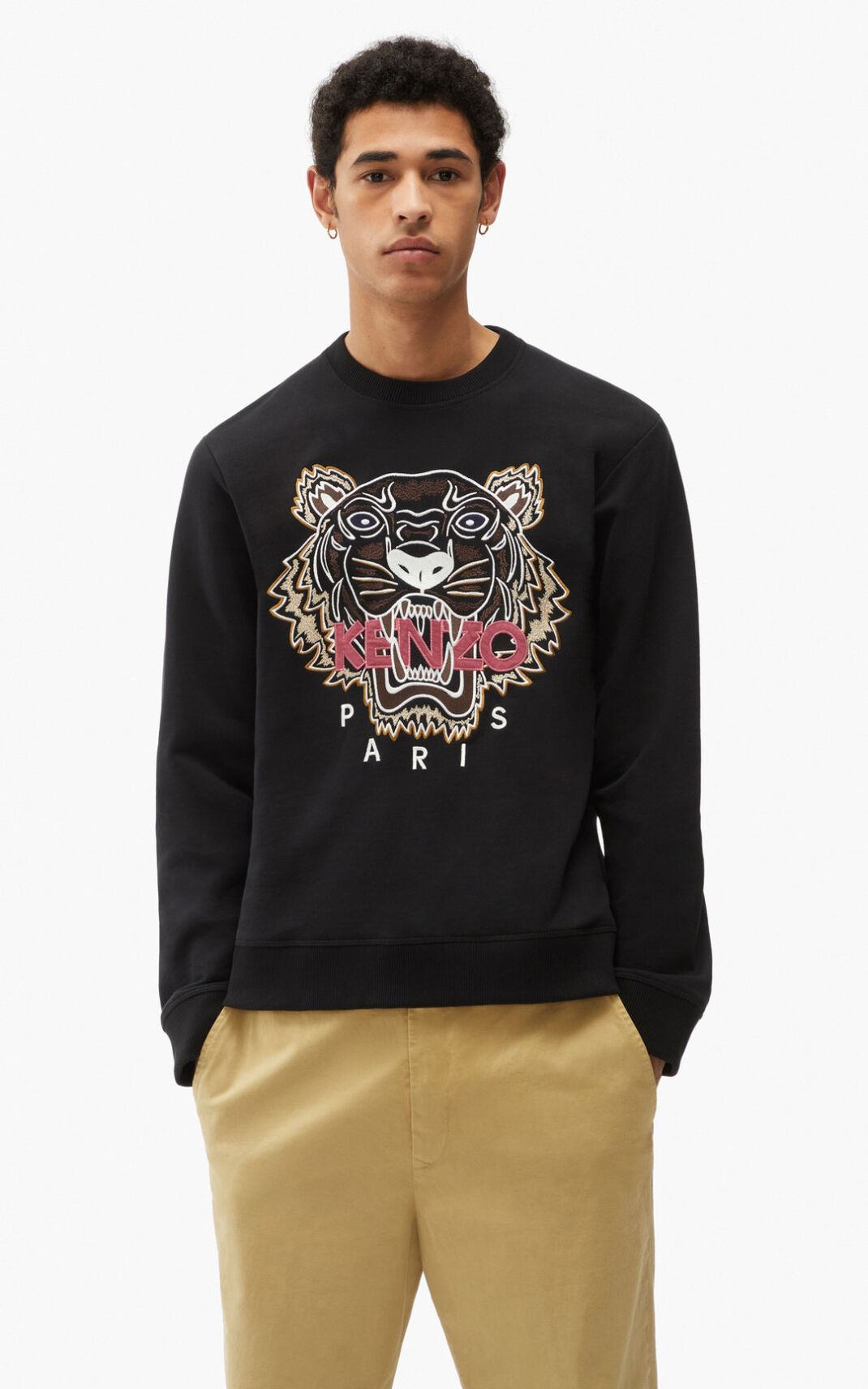 Sudadera Kenzo Tiger Hombre Negras TQE168027